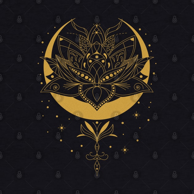 Moon Lotus Flower by CelestialStudio
